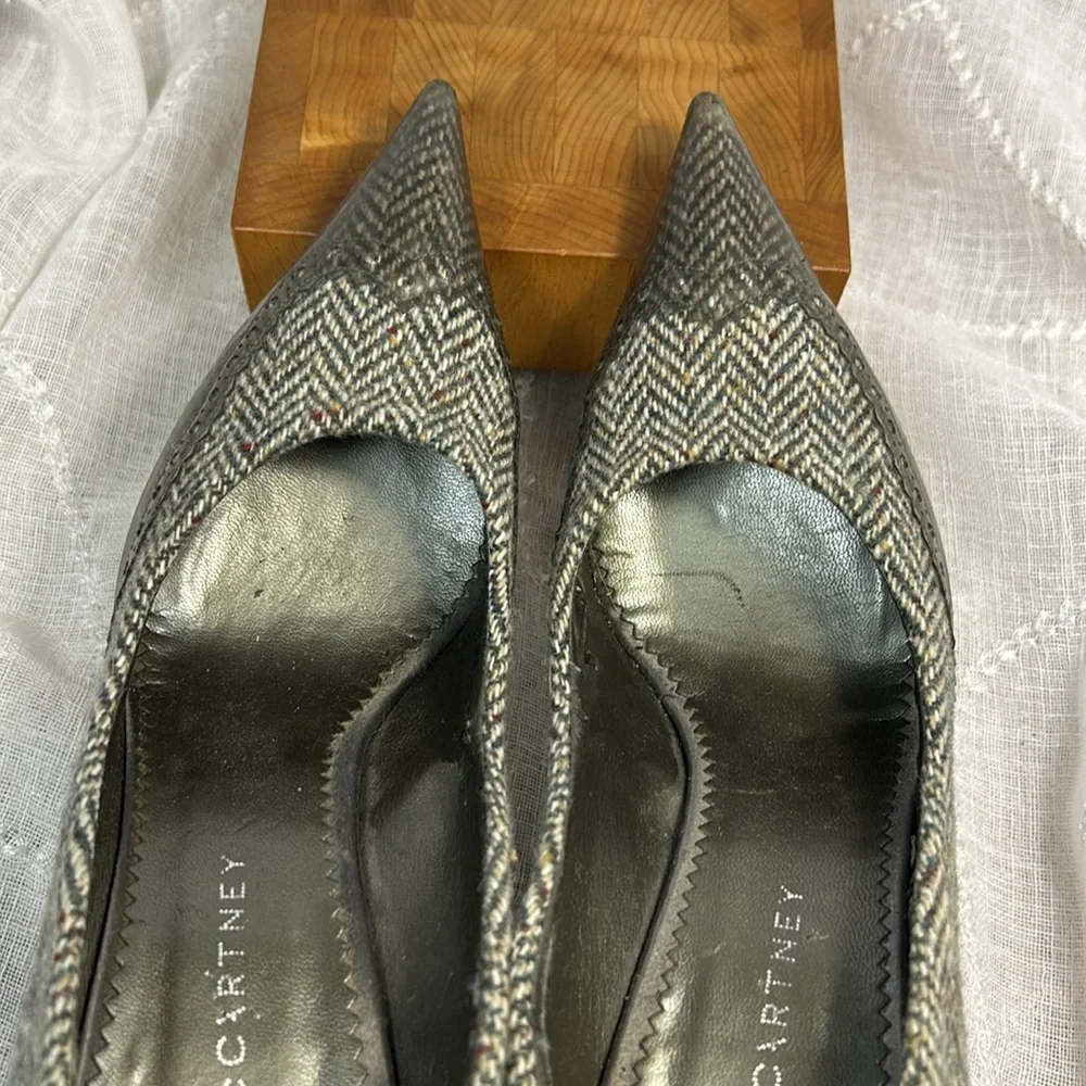 Stella Mccartney plaid classic pump heels